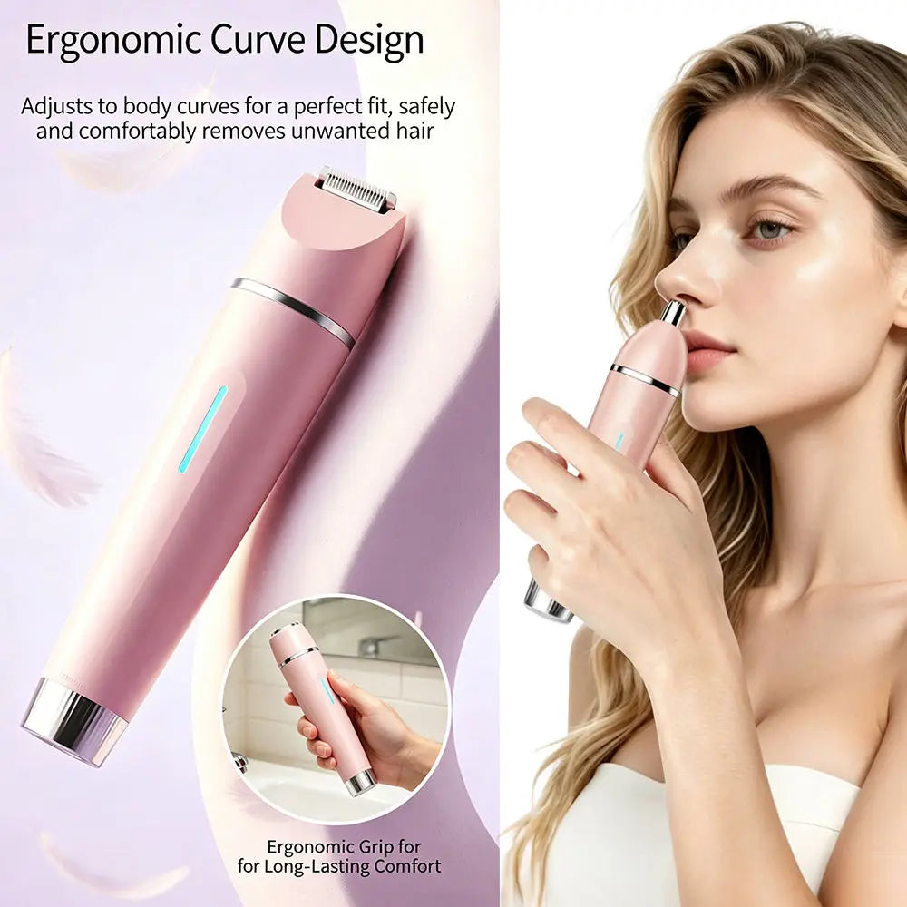 3-in-1 Electric Waterproof Bikini Trimmer and Body Hair Shaver for Women