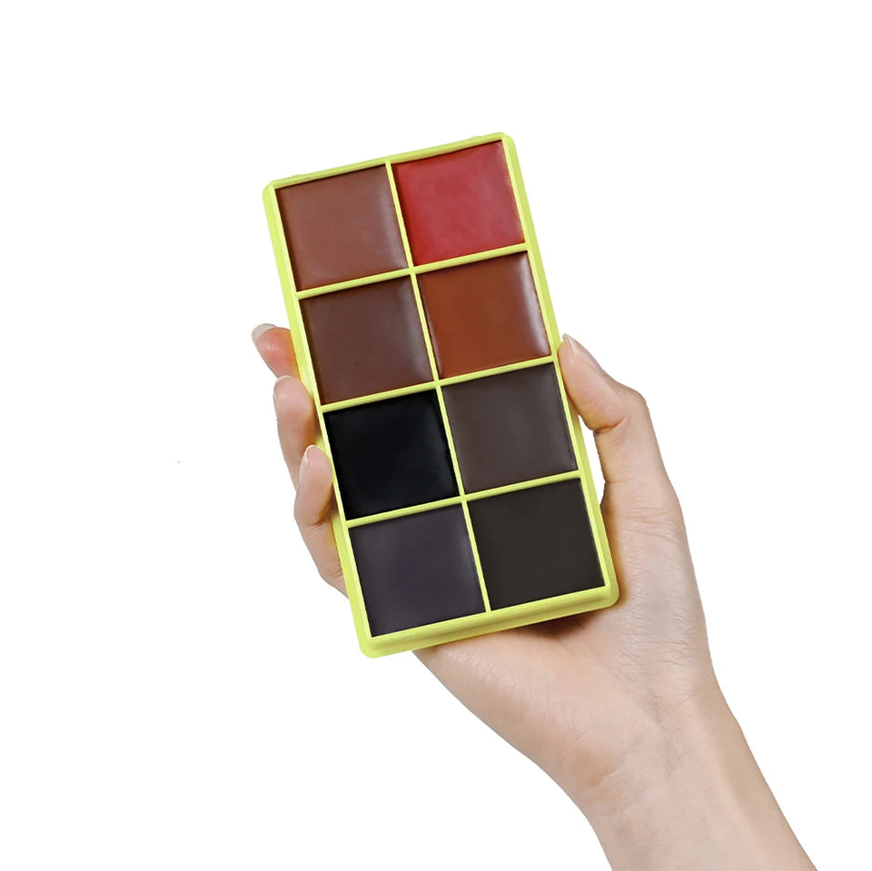 8-Color Cream Blush and Contouring Makeup Palette for Flawless Skin - 30