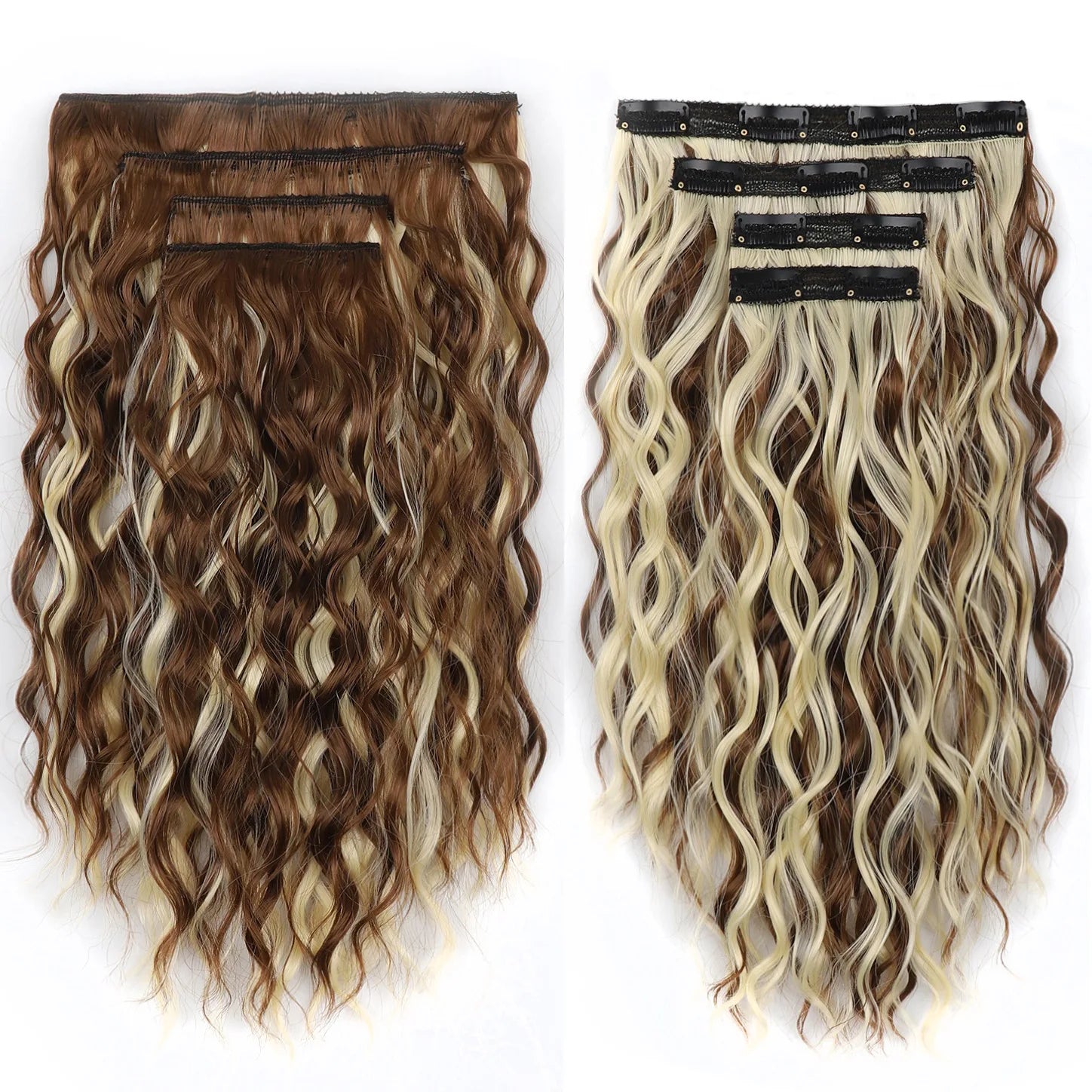 14-Inch Wavy Clip-In Hair Extension Set - 15