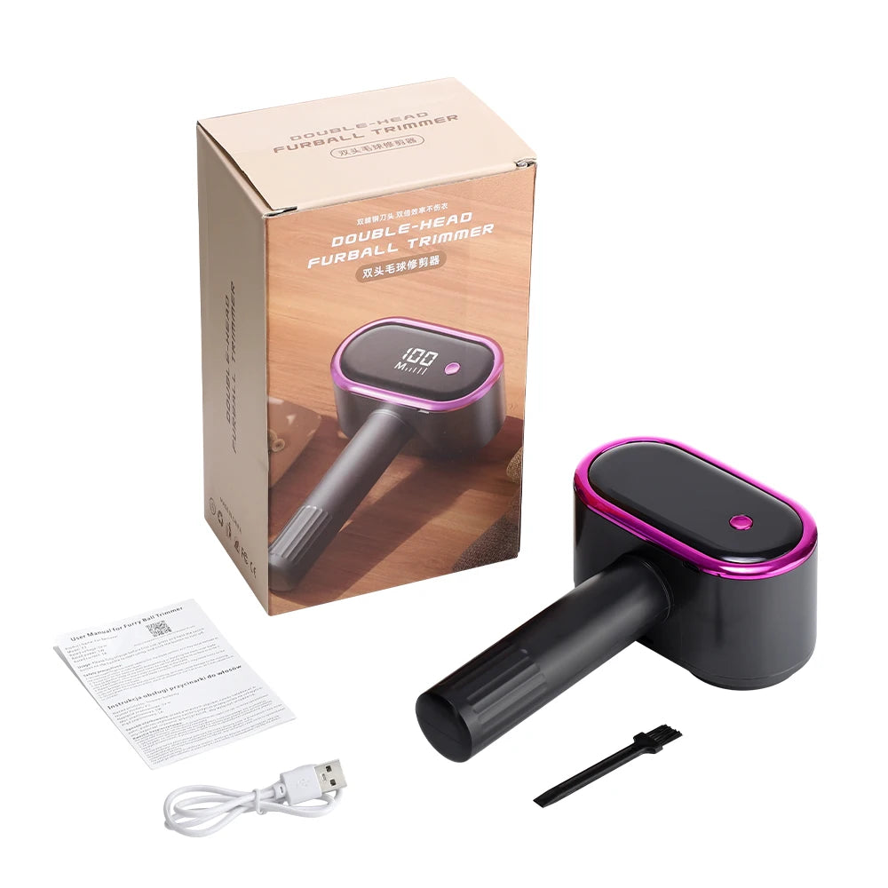 Rechargeable Electric Fabric Shaver with 5 Speed Settings and LED Display