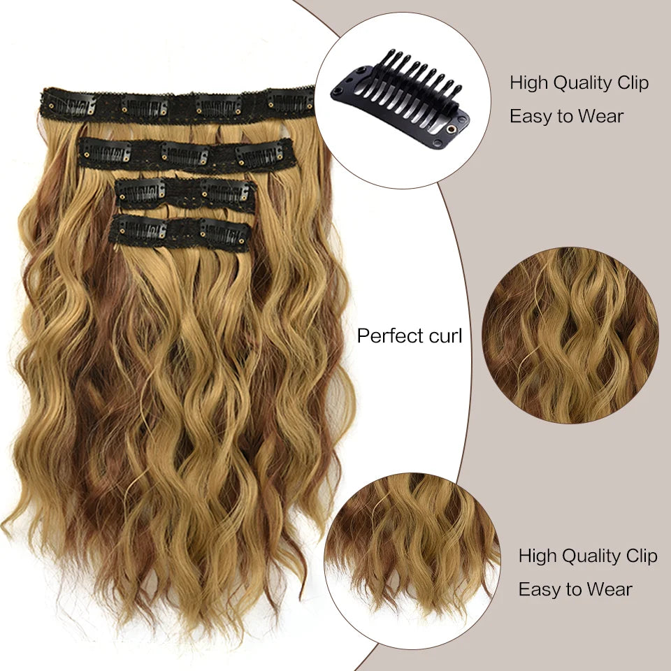 12-Inch Wavy Clip-In Hair Extensions for Daily Volume - 2