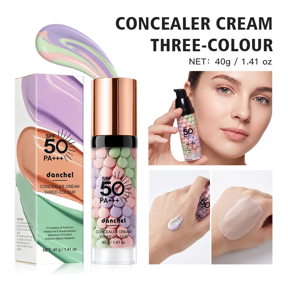 Three-Color Correcting Face Primer and Moisturizing Makeup Base with SPF 50