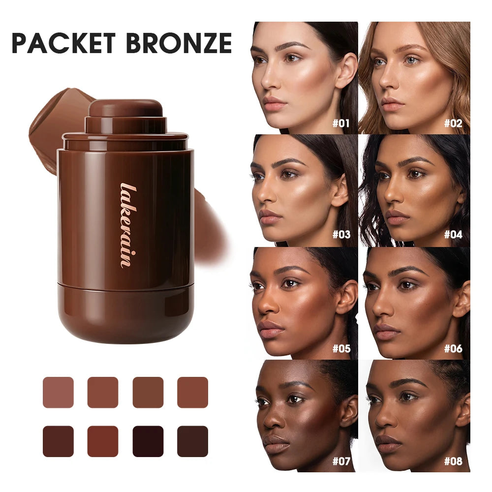Cream Bronzer Stick for Natural Face Contouring and Sculpting