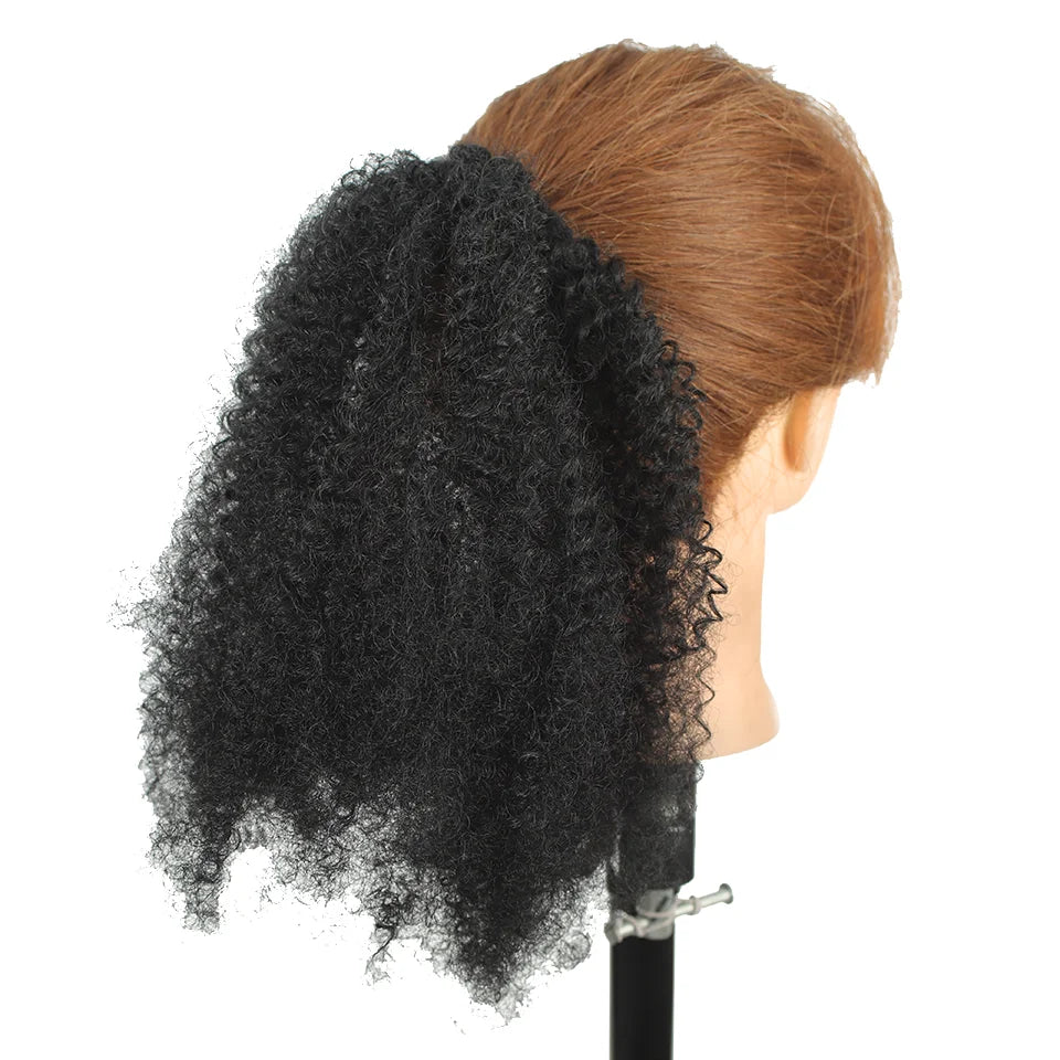 10-Inch Curly Afro Puff Ponytail for Women - 4