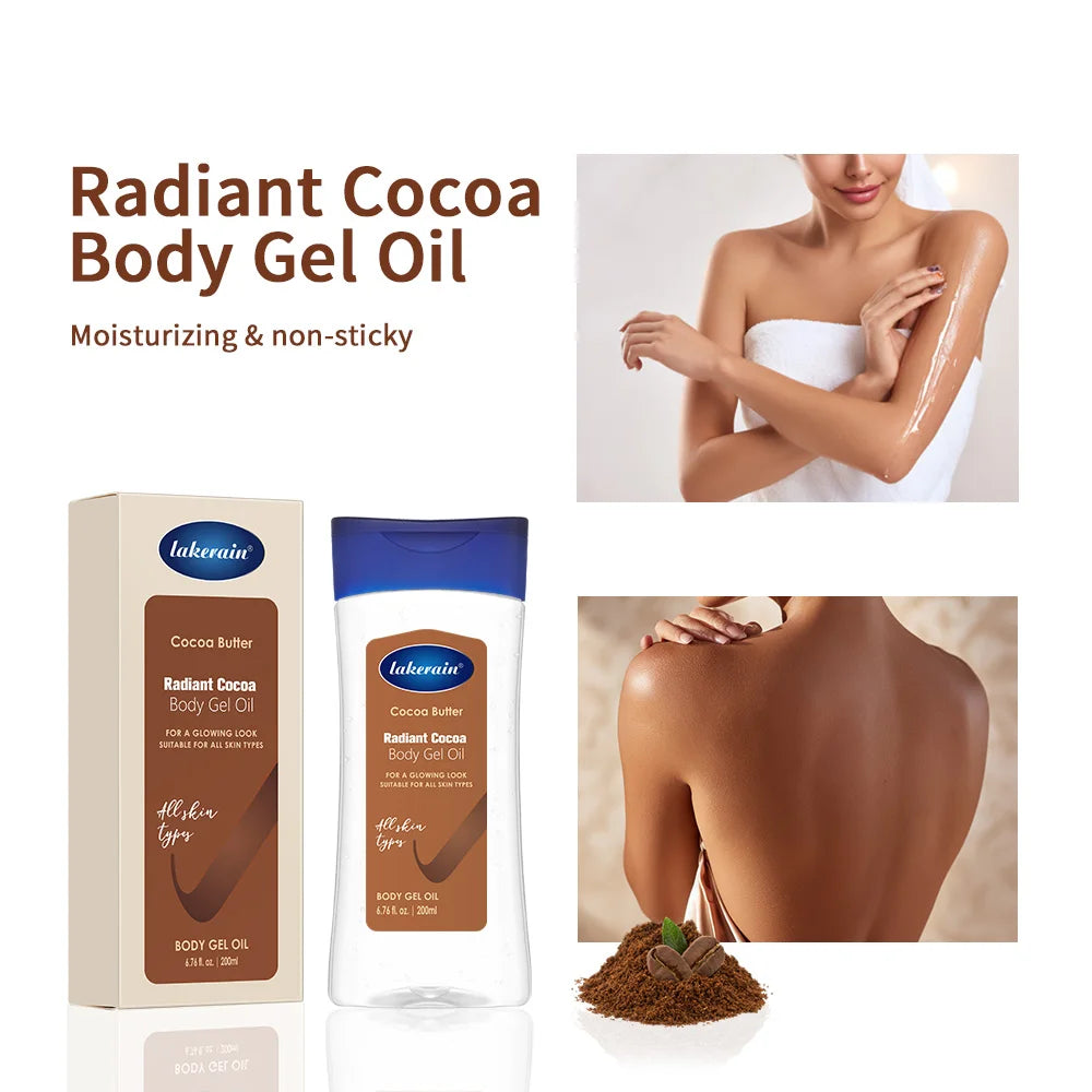 Radiant Cocoa Butter Body Gel Oil for Deep Hydration and Glowing Skin - 25