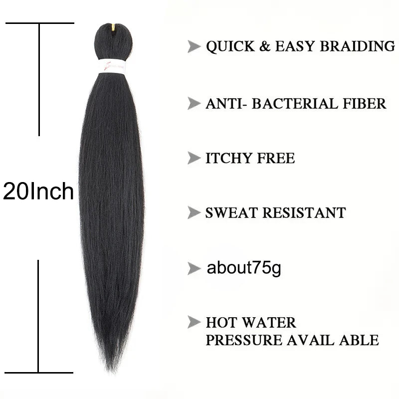 20-Inch Pre-Stretched Braiding Hair Extensions