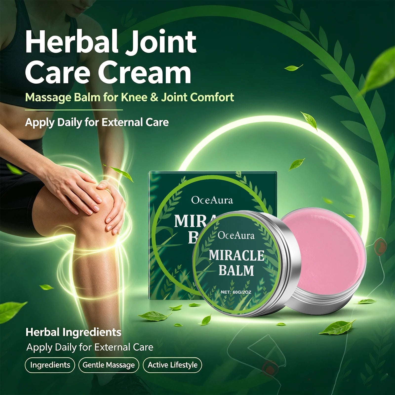 Herbal Muscle and Joint Relief Massage Balm for Daily Body Recovery - 2