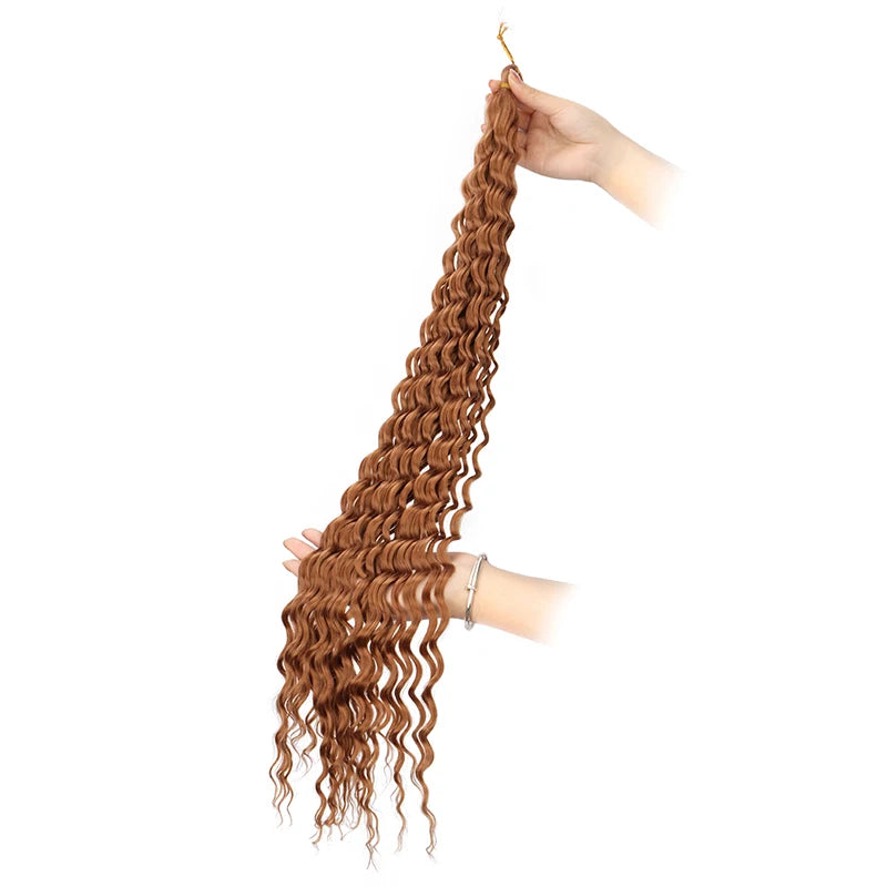 30-Inch Deep Wave Pre-Stretched Crochet Braiding Hair