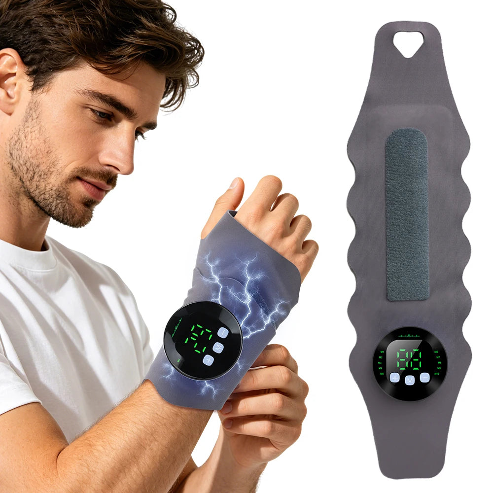 Electric Microcurrent Wrist Massager for Pain Relief and Support
