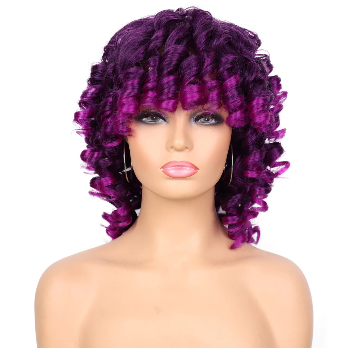 Short Curly Afro Wig for Daily Wear Natural Synthetic Hair