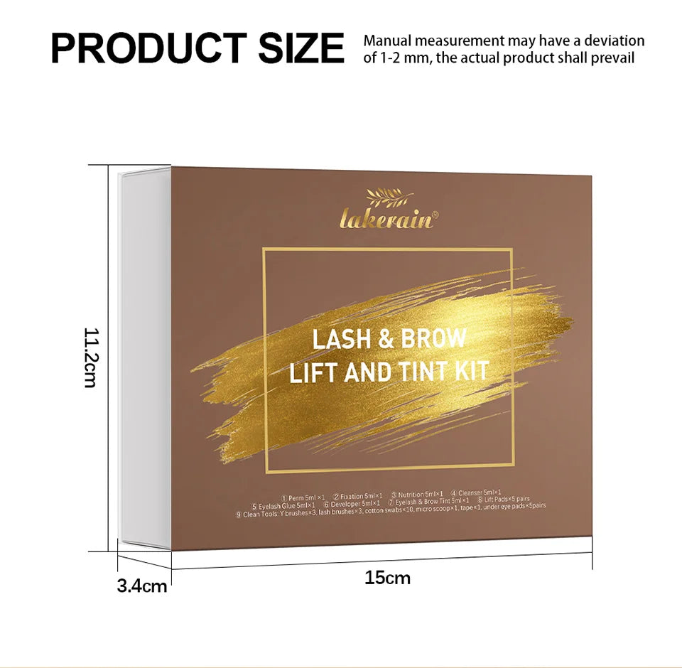 Professional Lash Lift and Brow Tinting Kit for Salon-Quality Results