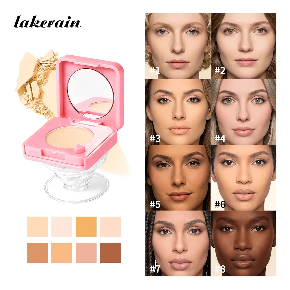 Pressed Matte Setting Powder with Integrated Phone Grip and Mirror