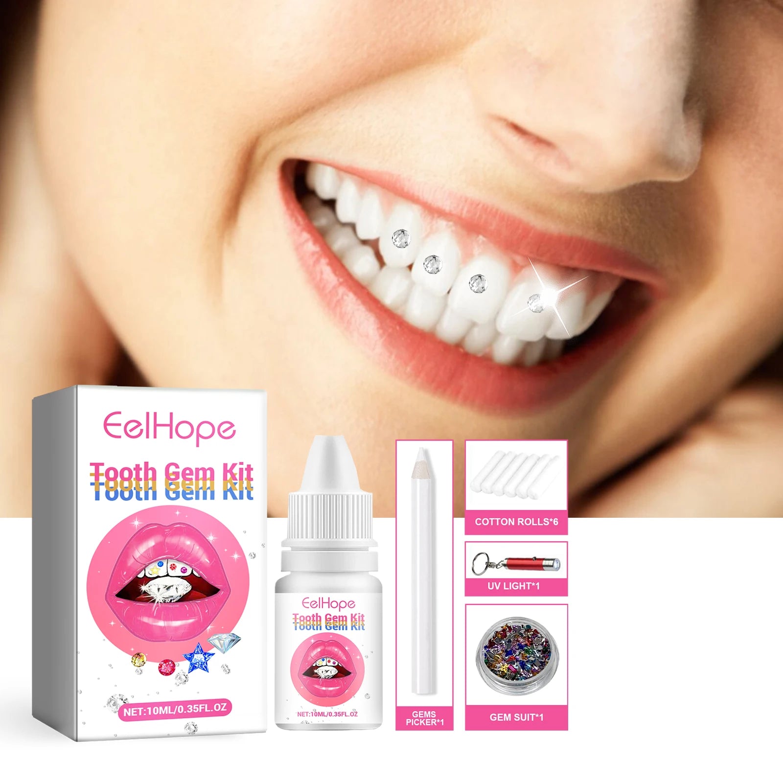 Professional DIY Tooth Gem Kit for Sparkling Dental Jewelry Decoration - 9