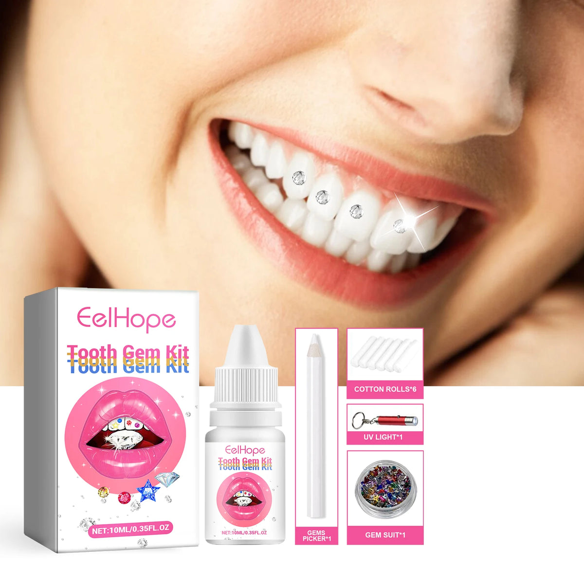 Professional DIY Tooth Gem Kit for Sparkling Dental Jewelry Decoration