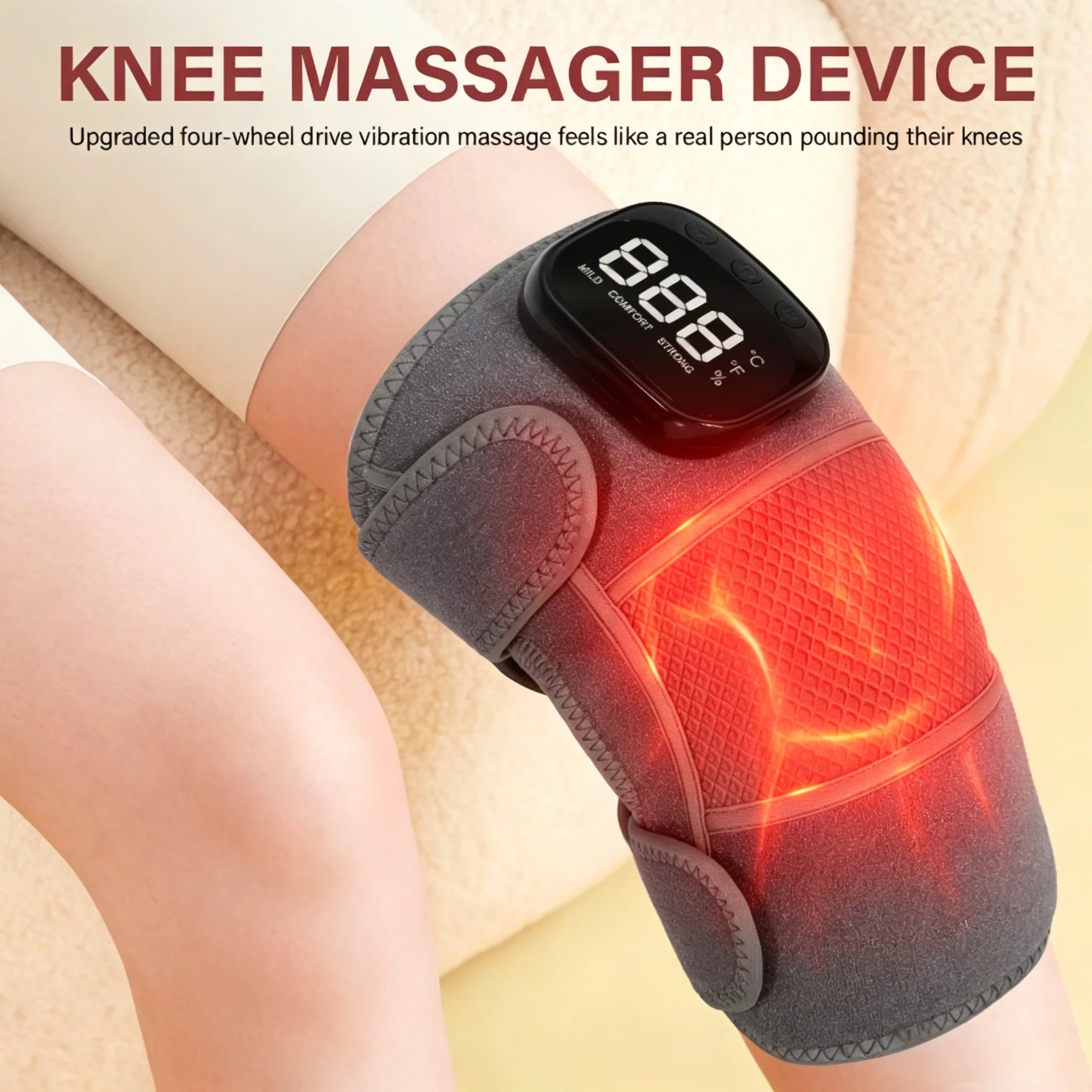 Cordless Heated Vibration Massage Wrap for Knee, Shoulder and Elbow - 7
