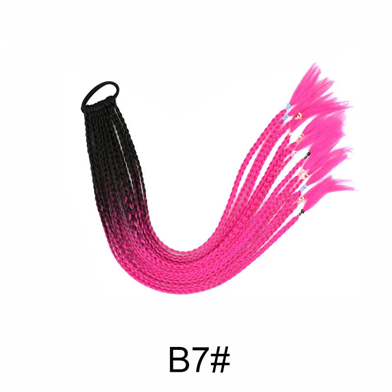 24-Inch Long Braided Ponytail Extension with Elastic Band - 12