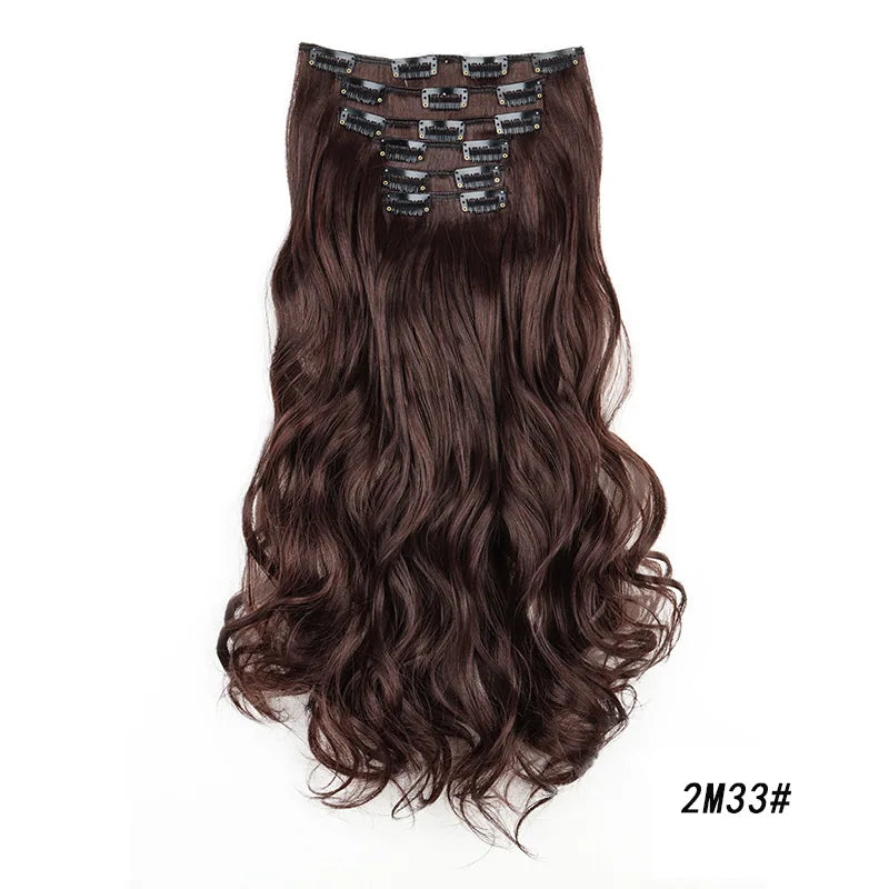 18-Inch Curly Clip-In Hair Extensions for Instant Volume - 20
