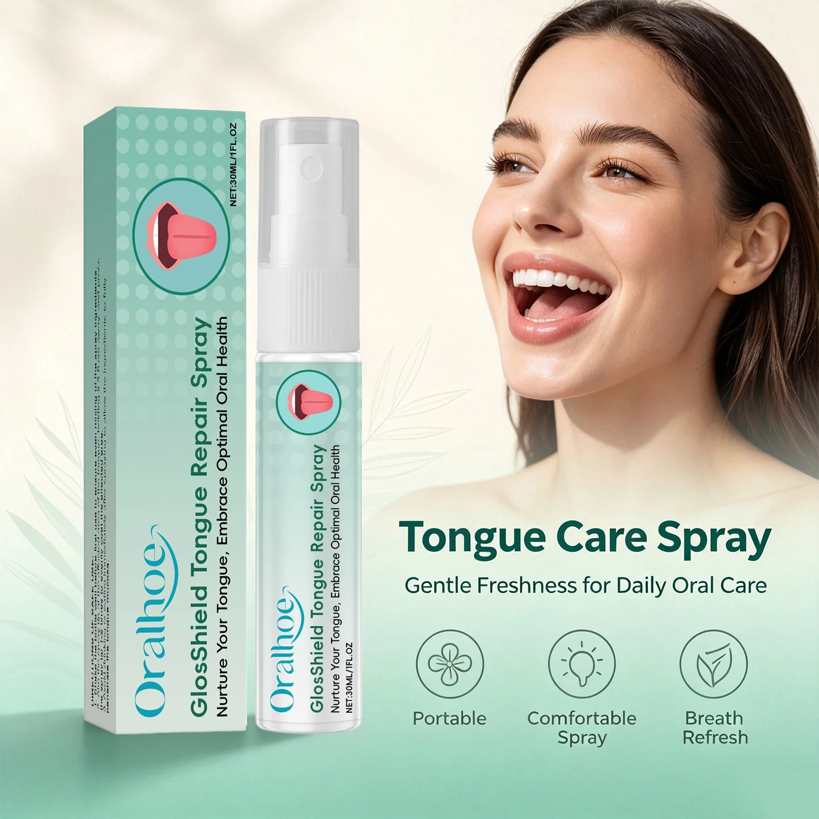 Refreshing Tongue Repair Spray for Oral Hygiene and Bad Breath Relief - 6