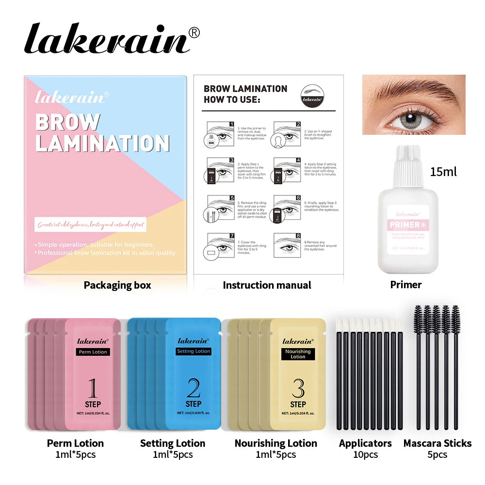 Professional Brow Lamination Kit for Fuller and Thicker Eyebrows