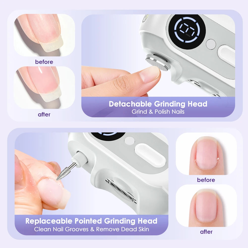 4-in-1 Electric Nail Clipper and Grooming Tool for Adults and Kids - 10