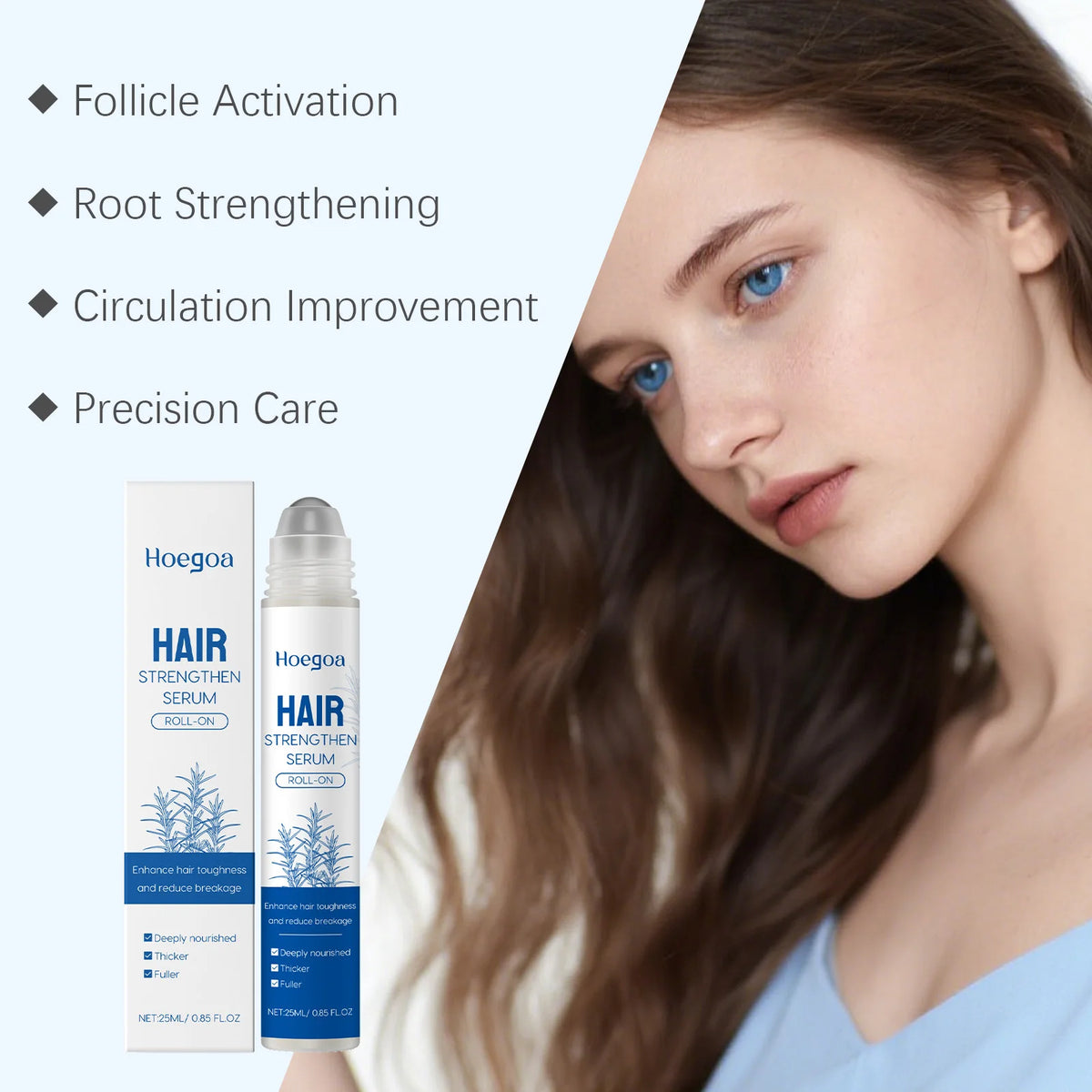 Rosemary Hair Growth Serum Roller for Thinning Hair and Scalp Nourishment