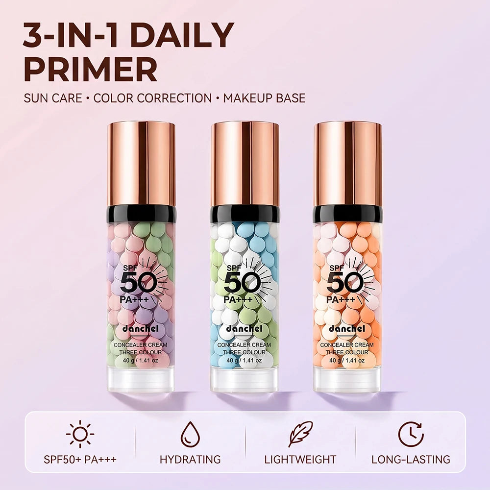 3-Color Correcting Concealer and Makeup Primer with SPF 50 - 7
