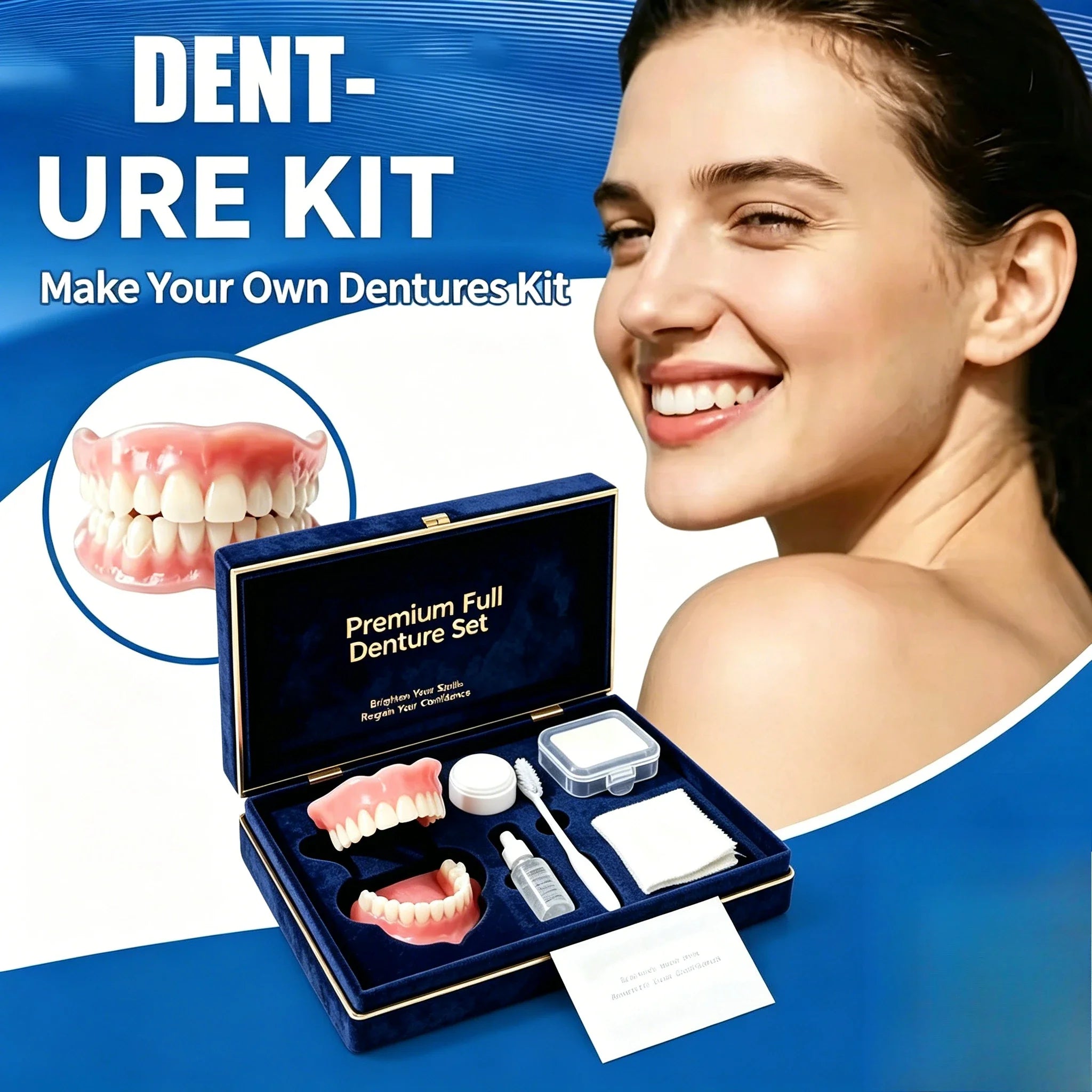 Comfortable Silicone Full Mouth False Teeth Smile Set for Daily Use - 11