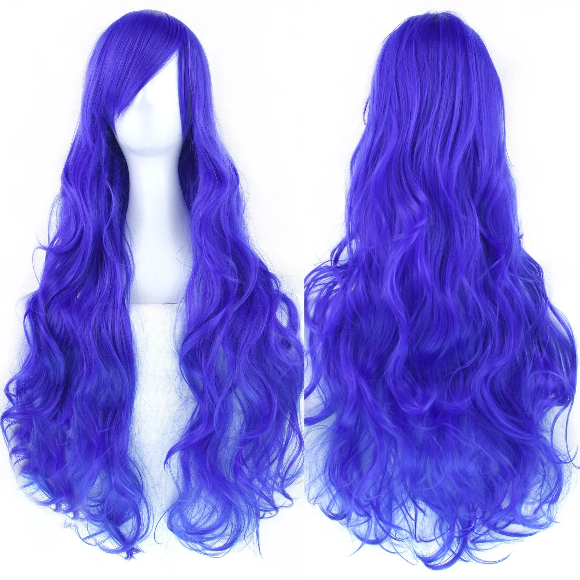 Long Curly Heat-Resistant Synthetic Cosplay Wig for Costume Parties - 7