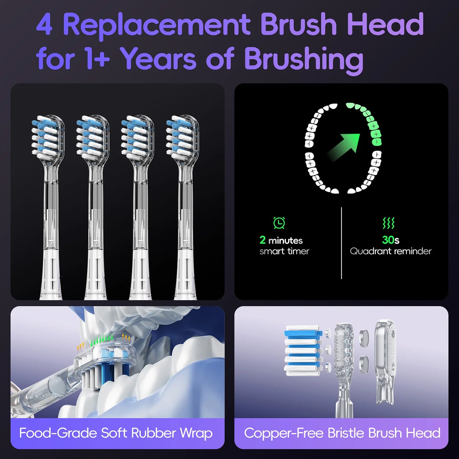 Portable Sonic Electric Toothbrush and Oral Water Flosser Hygiene Set - 6