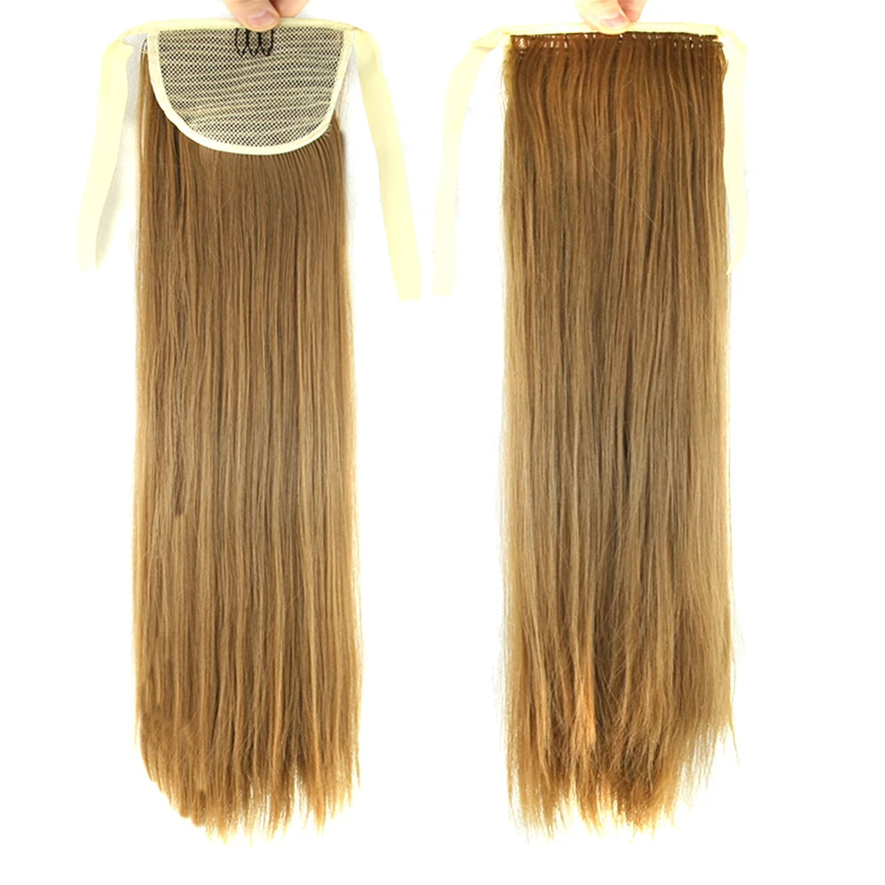 Long Straight Drawstring Ponytail Extension