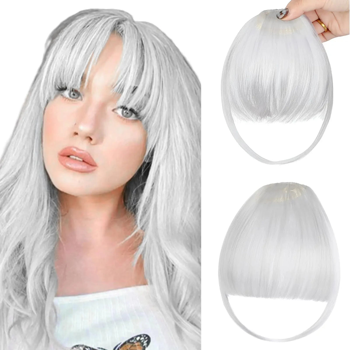 Clip In Air Bangs for Natural Hair Volumizing and Face Framing