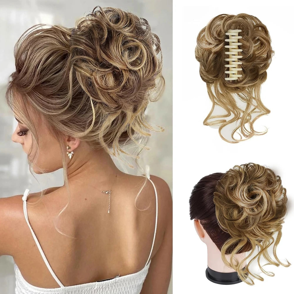 8-Inch Curly Claw Clip Ponytail Hair Extension for Instant Volume