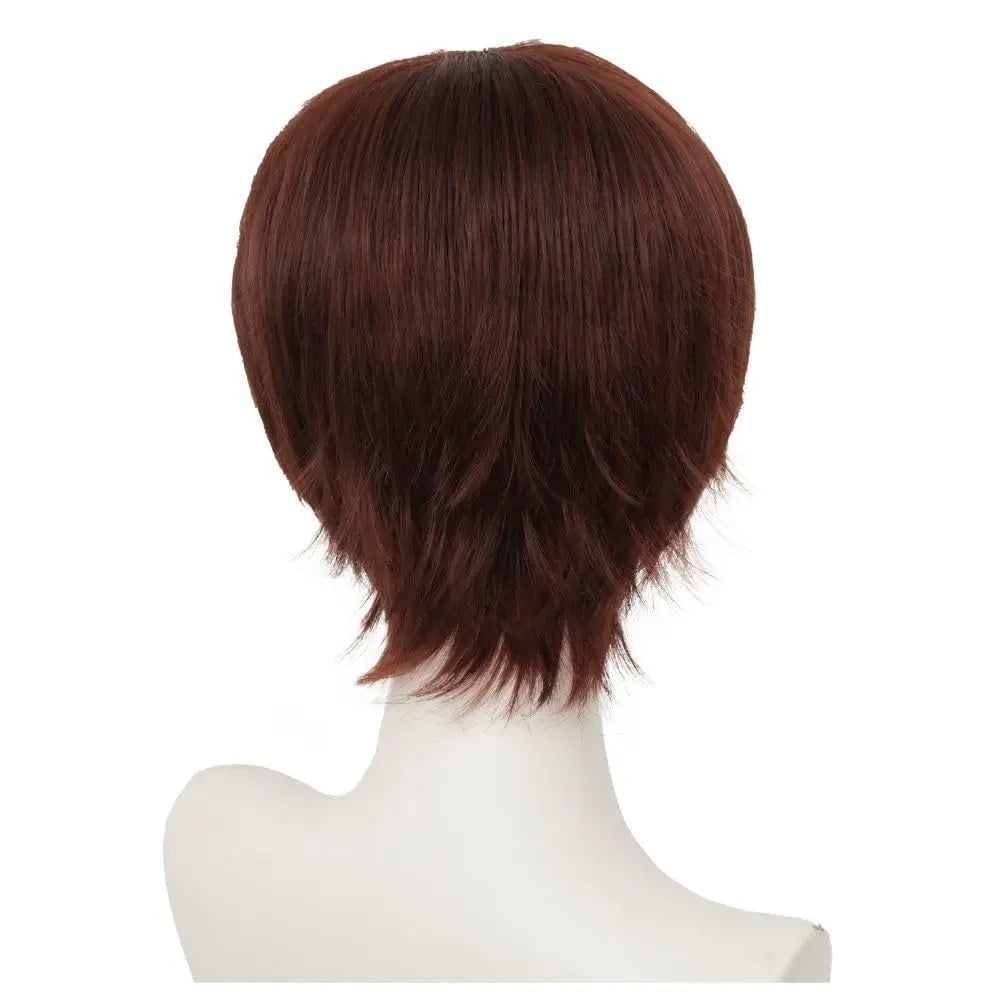 Short Brown Fluffy Anime Cosplay Wig