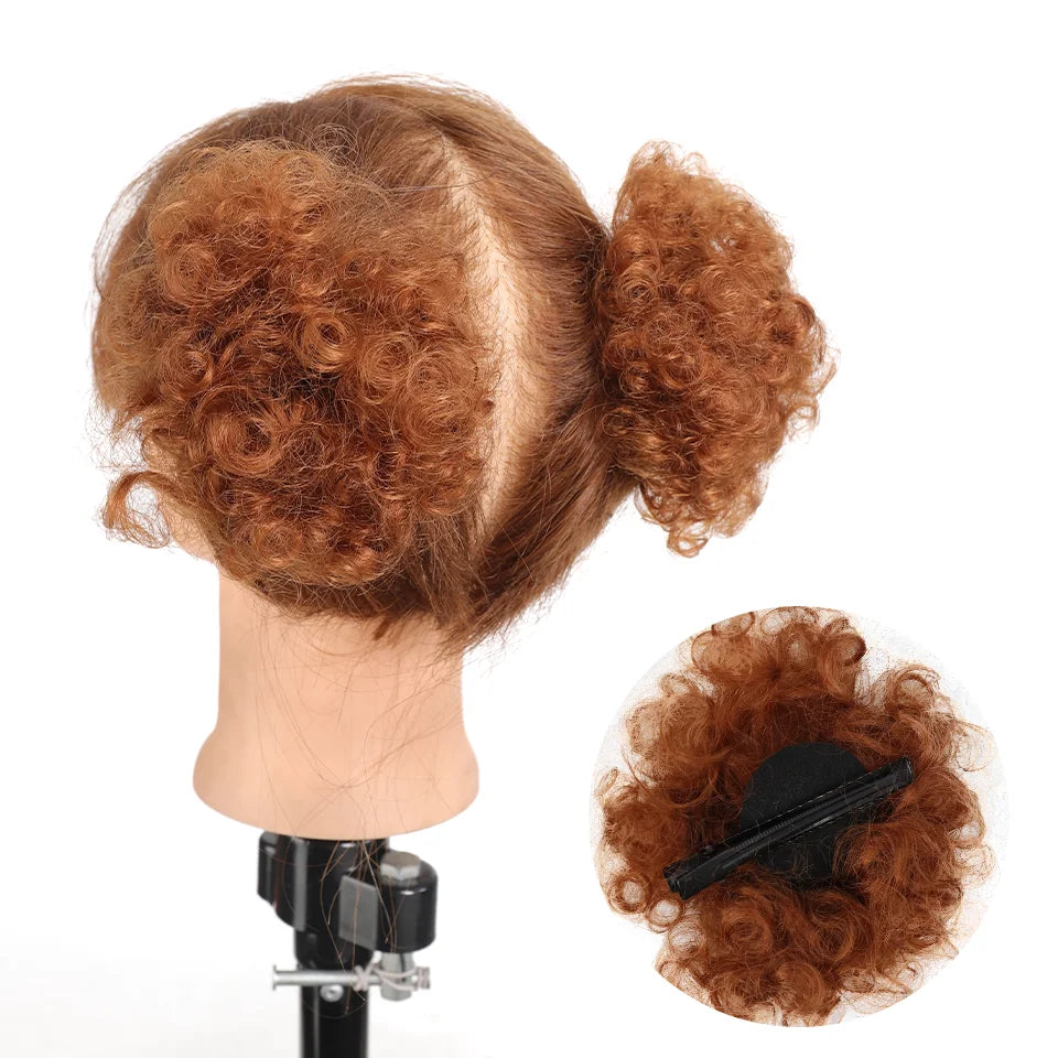 Synthetic Afro Puff Hair Bun Updo for Kids and Women
