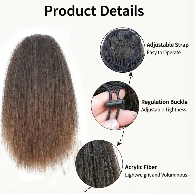 10-Inch Yaki Straight Synthetic Ponytail Extension - 4