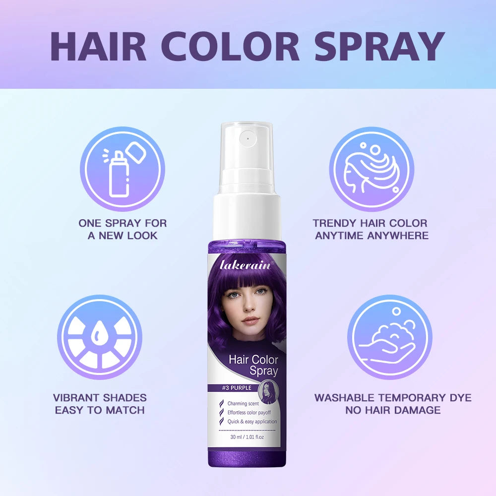 Temporary Washable Hair Color Spray for Instant Vibrant Styling - 10