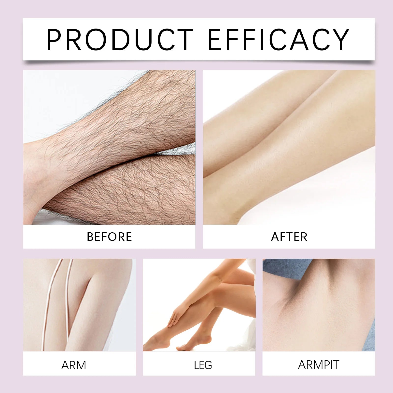 Painless Gentle Hair Removal Cream for Full Body and Sensitive Skin - 10