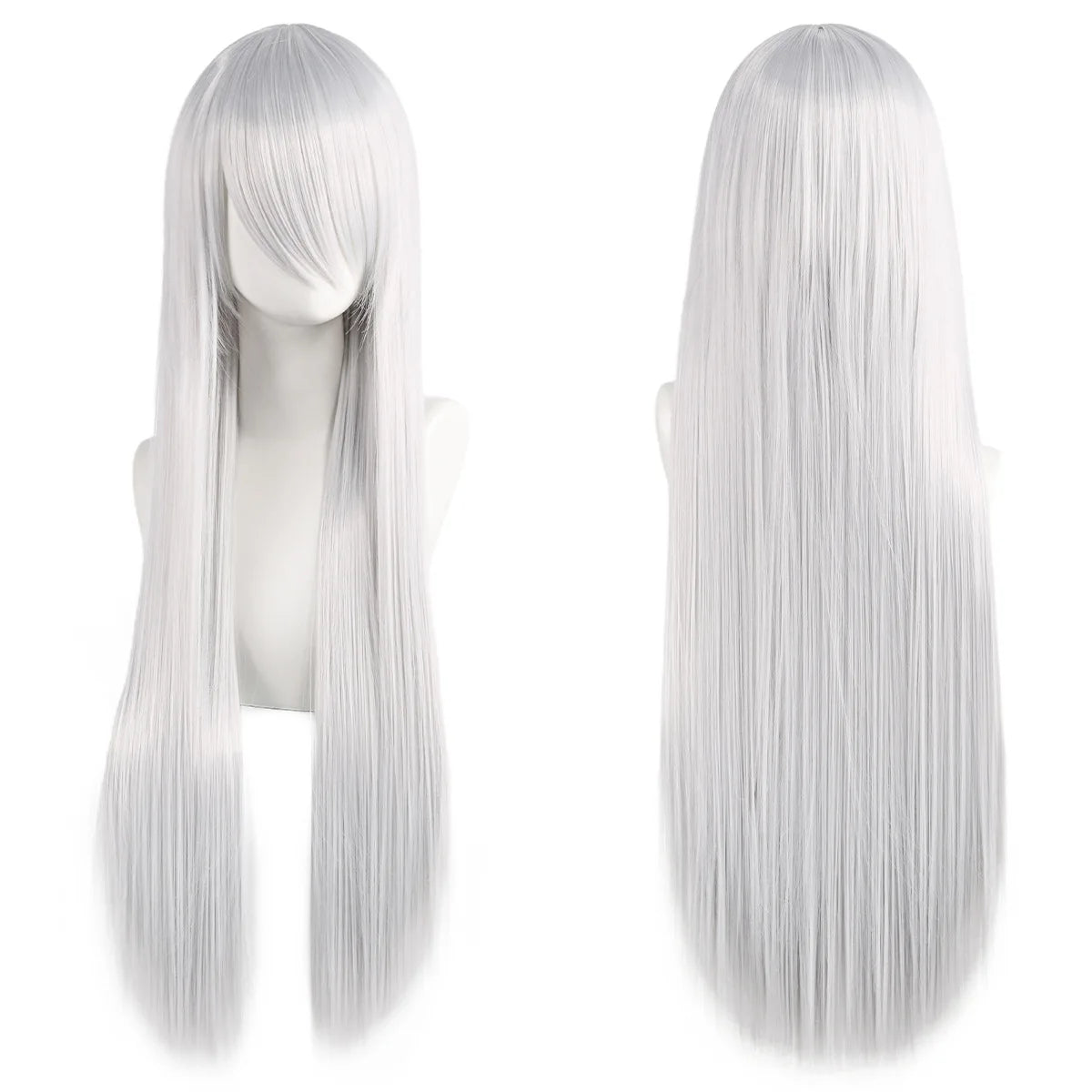 Long Straight Synthetic Cosplay Wig with Bangs - 22