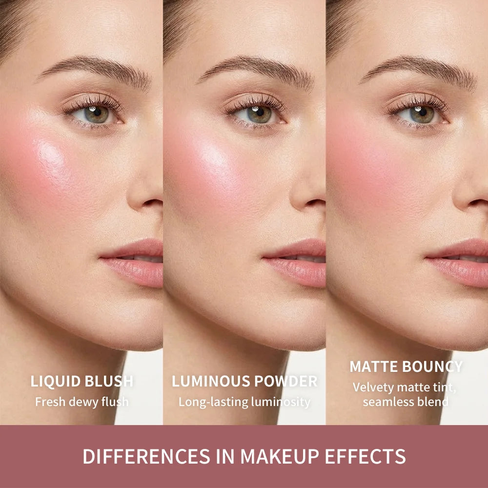 Matte Bouncy Cream-to-Powder Blush for Natural Long-Lasting Flush - 5