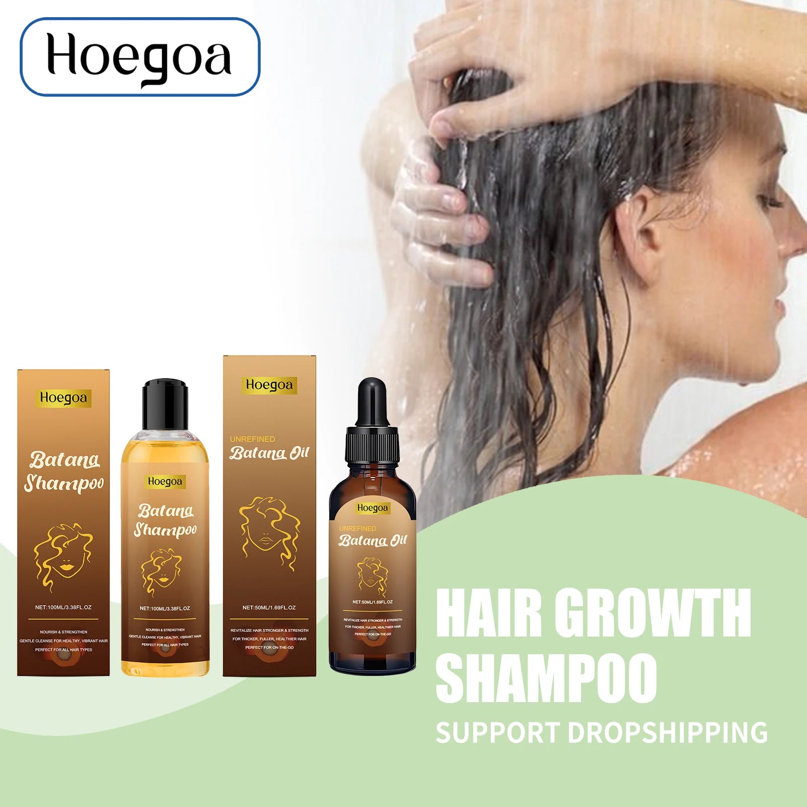 Batana Oil Hair Growth Shampoo for Scalp Treatment and Damage Repair - 1