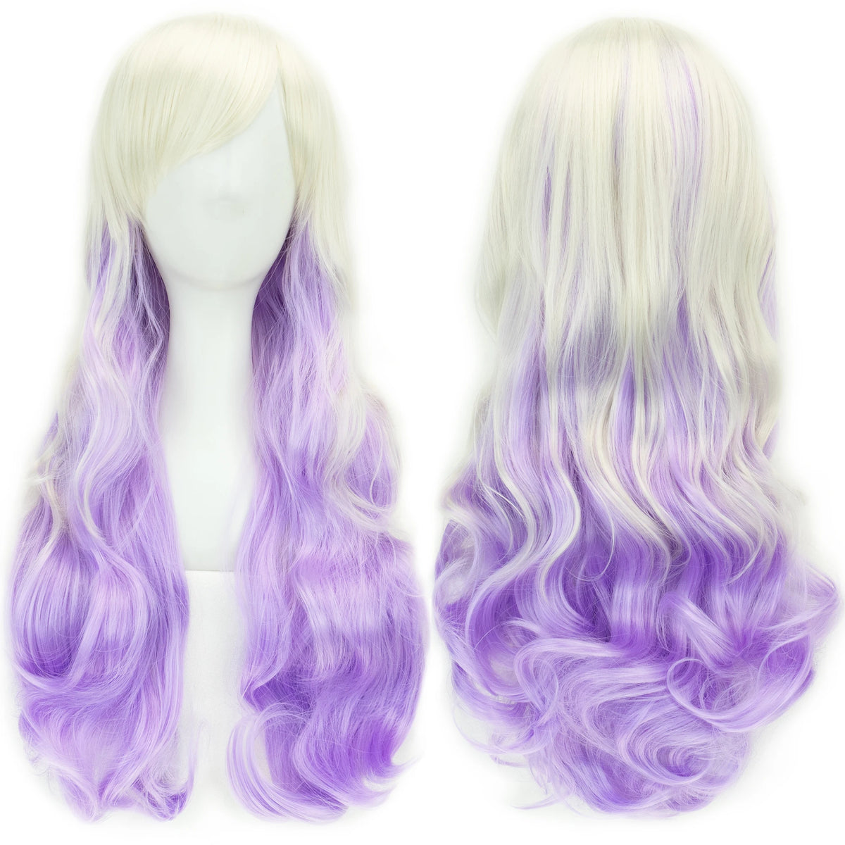 Long Ombre Rainbow Cosplay Wig with Bangs