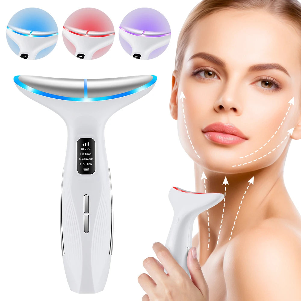 LED Facial and Neck Skin Tightening and Rejuvenation Massager
