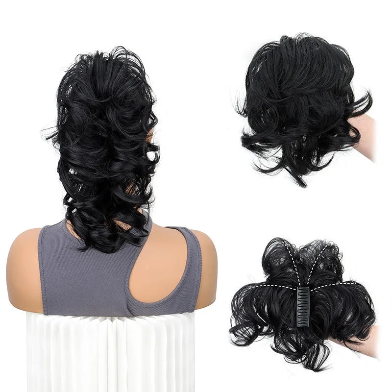 12-Inch Short Curly Claw Clip Ponytail Hair Extension - 13