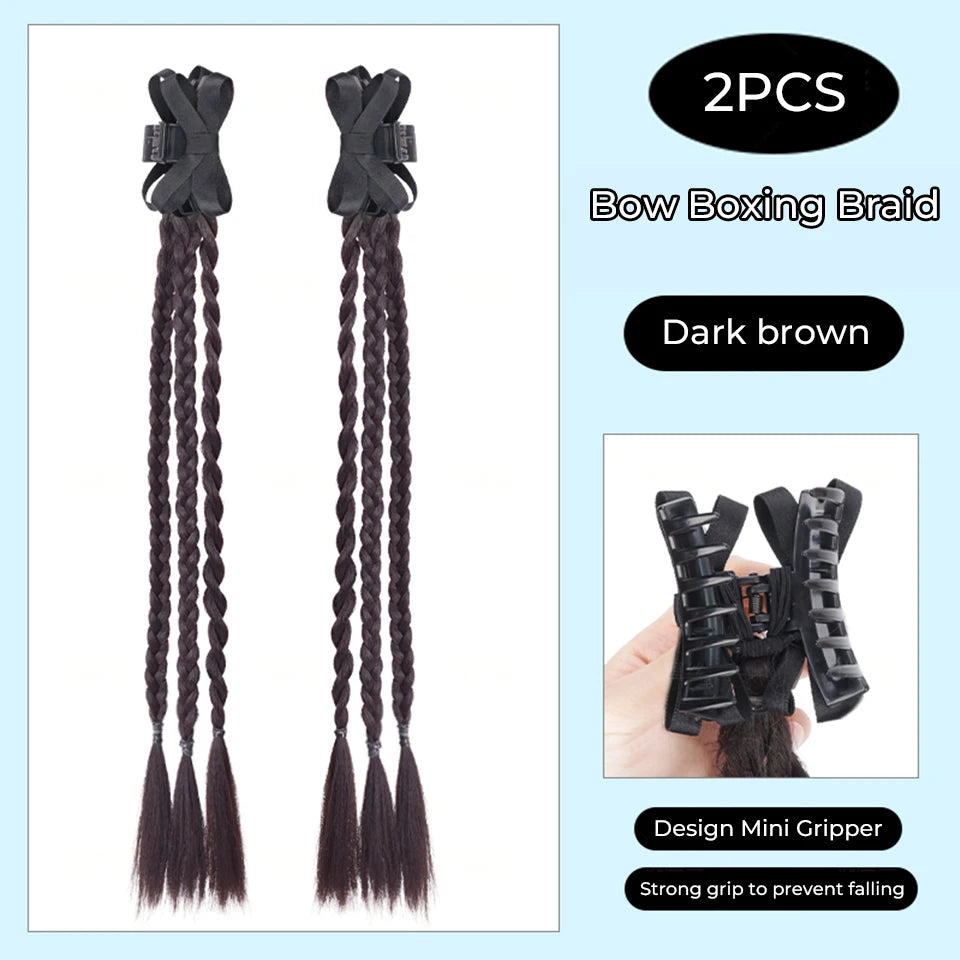 Long Clip-In Bubble Braid Ponytail Hair Extension for Daily Styling