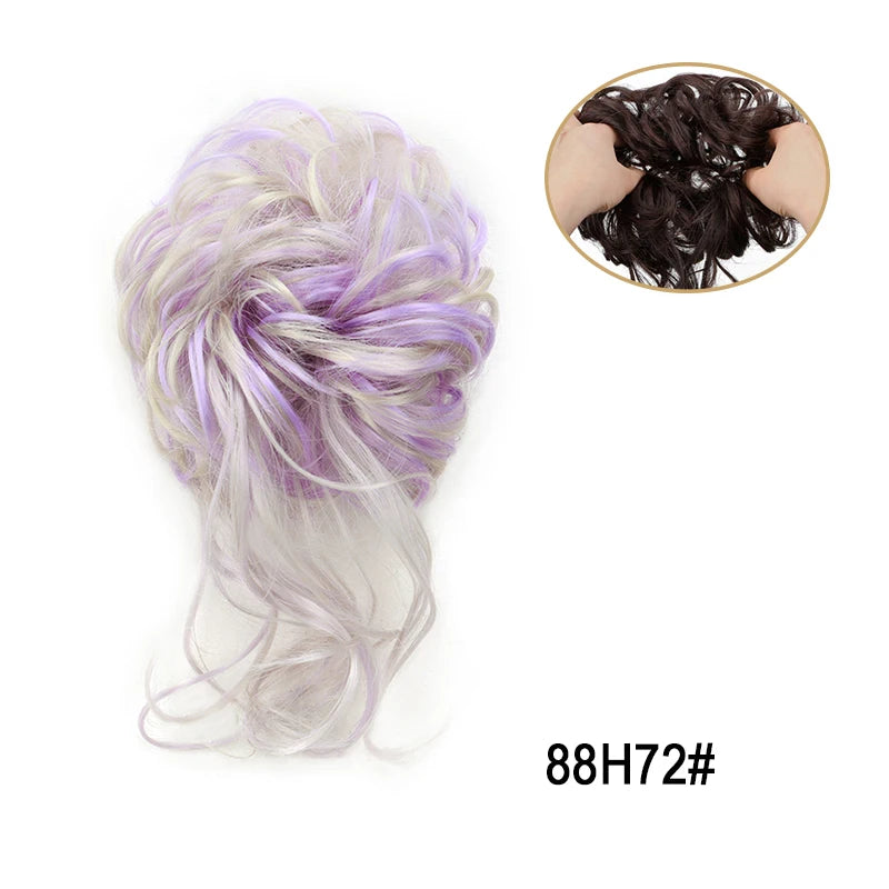 Messy Bun Hairpiece Scrunchie for Easy Elegant Hairstyles - 17