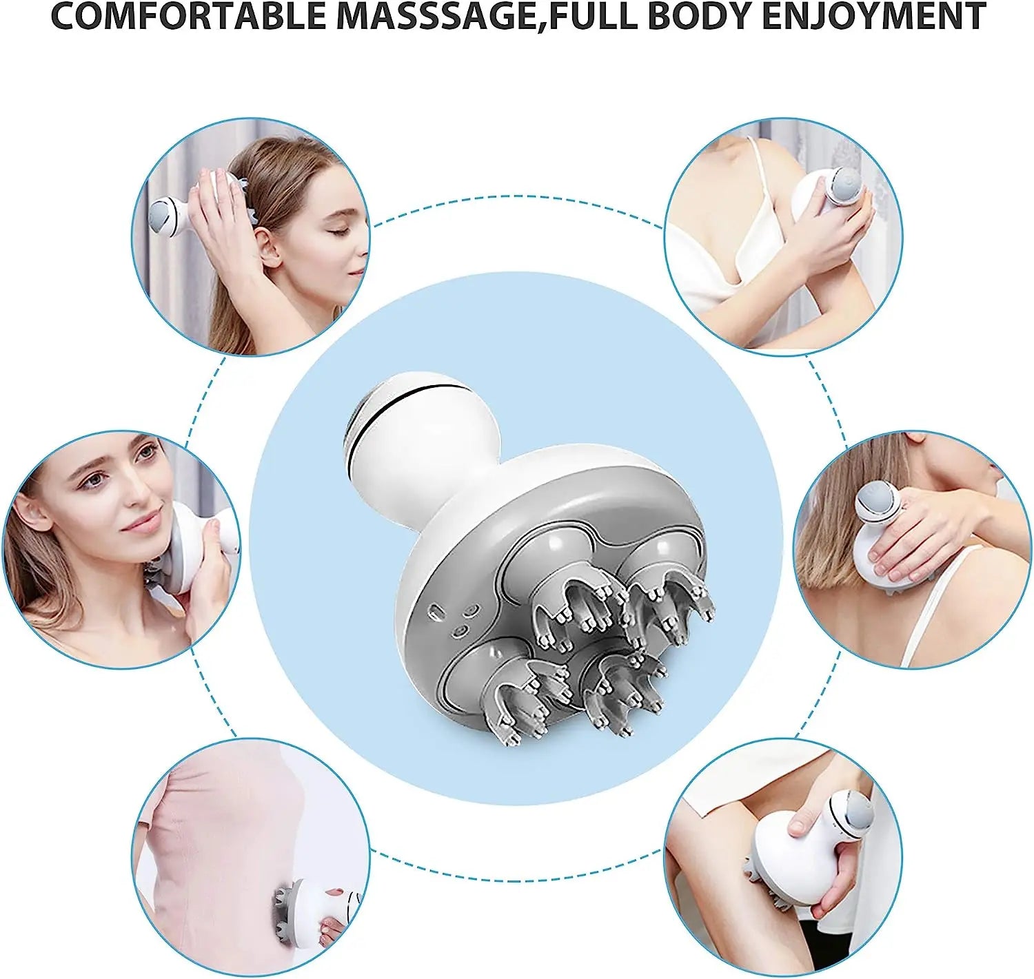 Electric Cordless Scalp Massager for Stress Relief and Hair Growth - 4