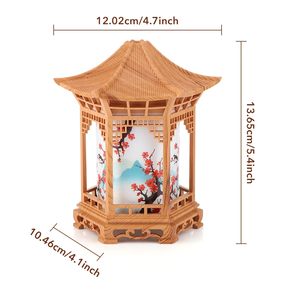 Oriental Pavilion Desktop Humidifier and Soothing Night Light Decor - 14