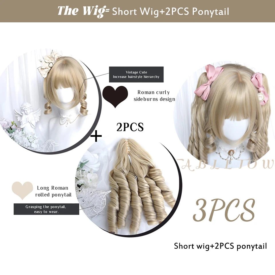 Long Wavy Blonde Cosplay Wig with Bangs - 2