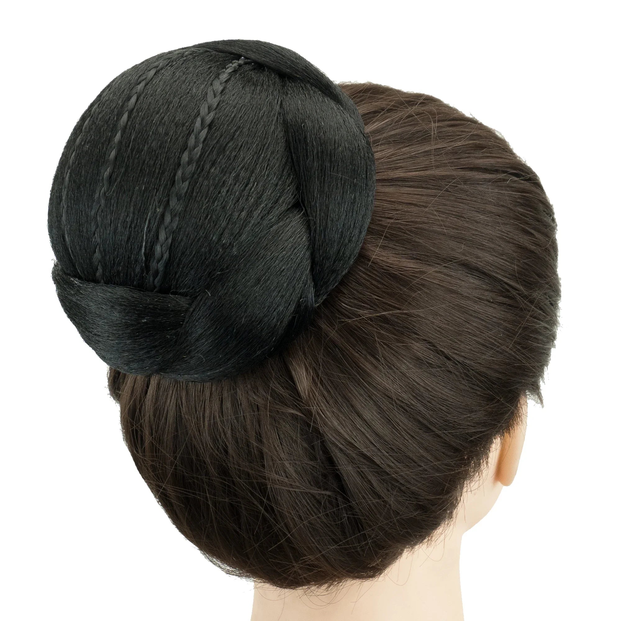 Synthetic Braided Donut Chignon Hair Bun Extension for Elegant Updos - 10