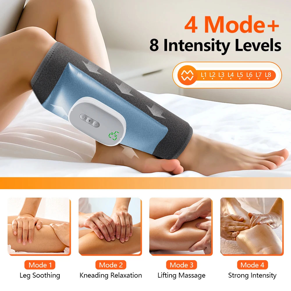 Wireless Air Pressure Calf Massager for Leg Pain Relief and Recovery